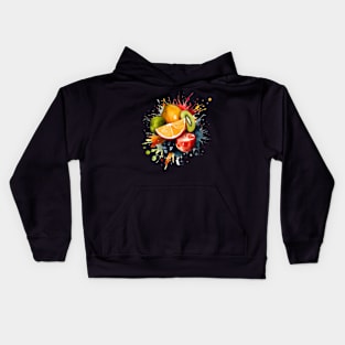 Watercolor fruit Kids Hoodie